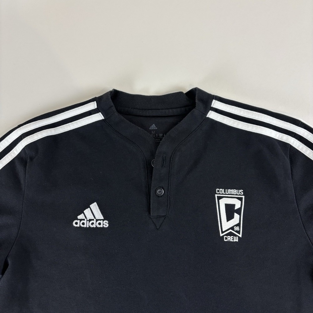 Columbus Crew Henley Medium Black Jersey MLS Adidas AeroReady